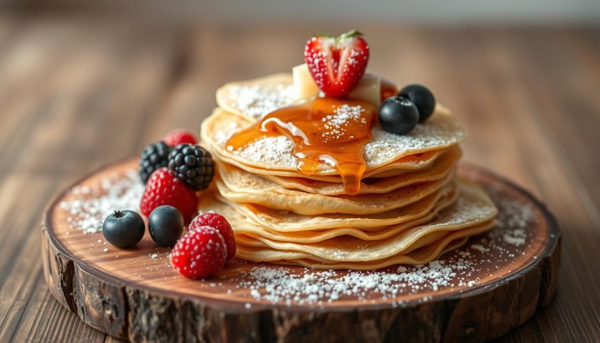 Crêpes à la farine d'avoine petit-déjeuner équilibré