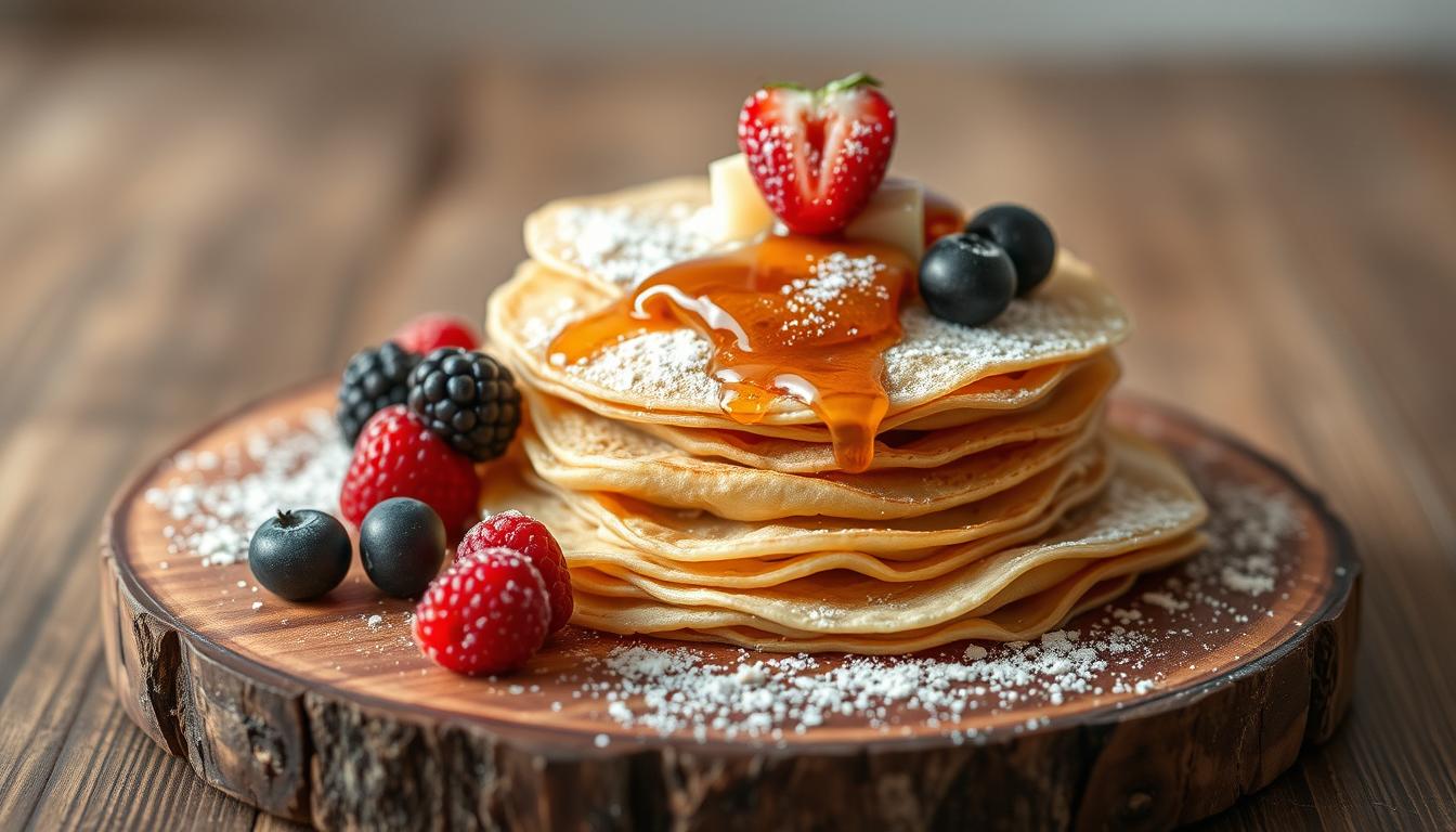 Crêpes à la farine d'avoine petit-déjeuner équilibré