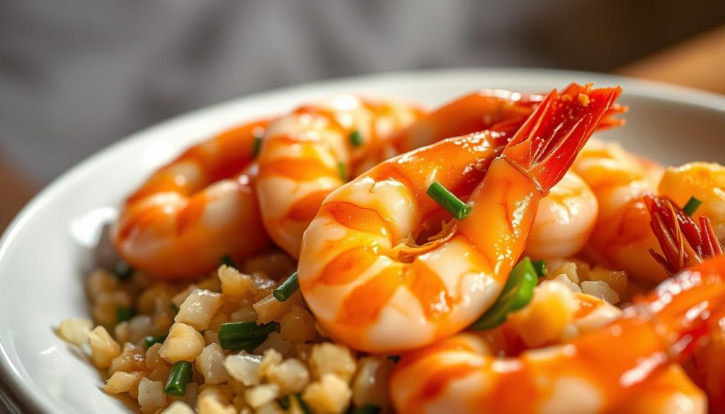 Crevettes à l'ail et au gingembre