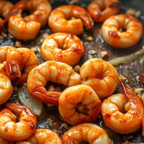 Crevettes sautées à l'ail et au gingembre