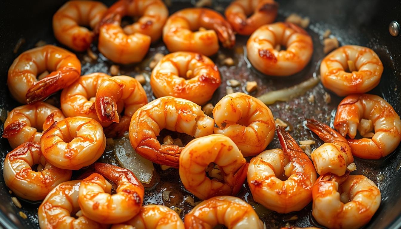 Crevettes sautées à l'ail et au gingembre