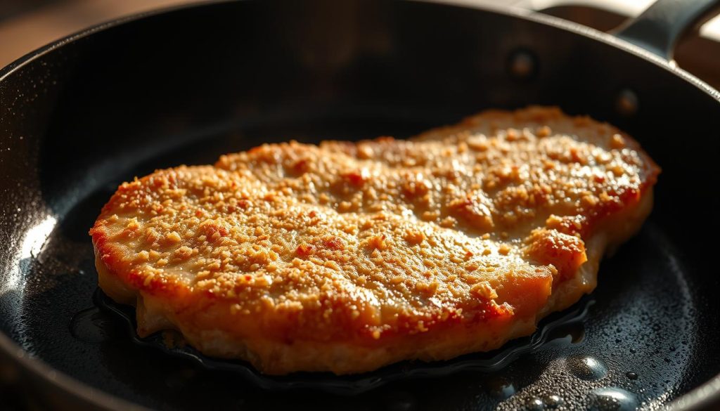 Cuisson escalope milanaise croustillante