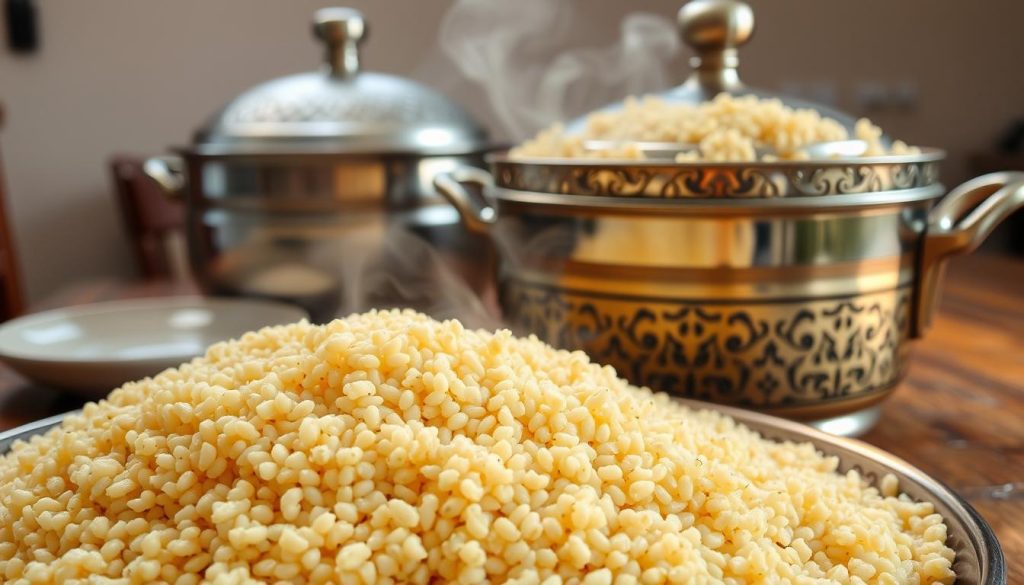 Cuisson vapeur couscous traditionnel