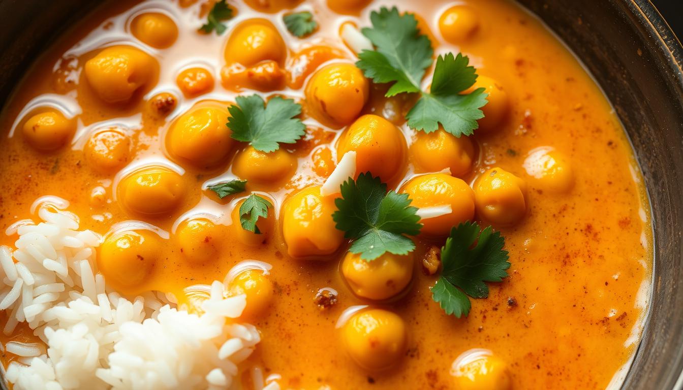 Curry de pois chiches à la noix de coco