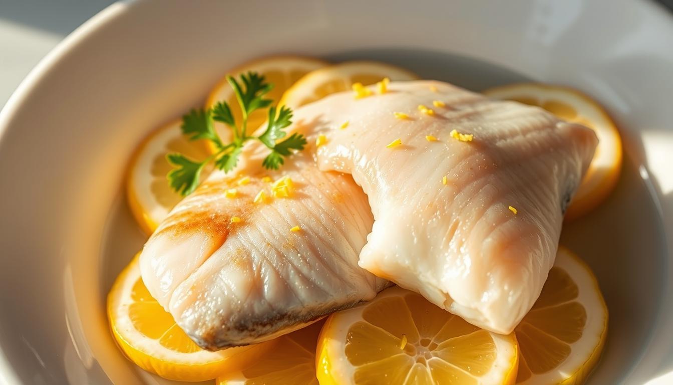 Filet de poisson vapeur au citron