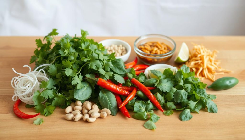 Garnitures pour soupe thaï