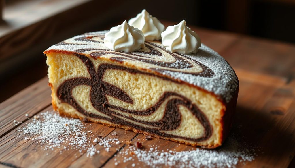 Gâteau au yaourt marbré décoré Gâteau au yaourt marbré décoré