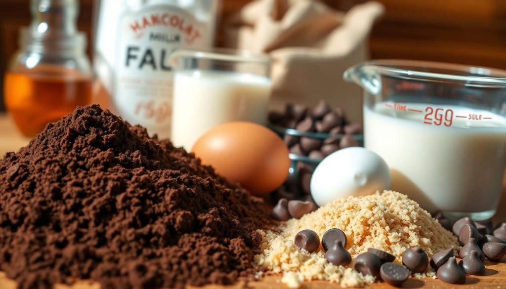 Ingrédients muffins chocolat noir