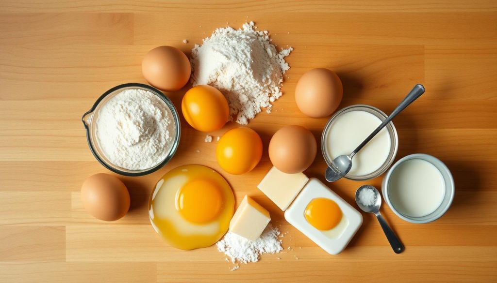 Ingrédients pour pancakes soufflés japonais