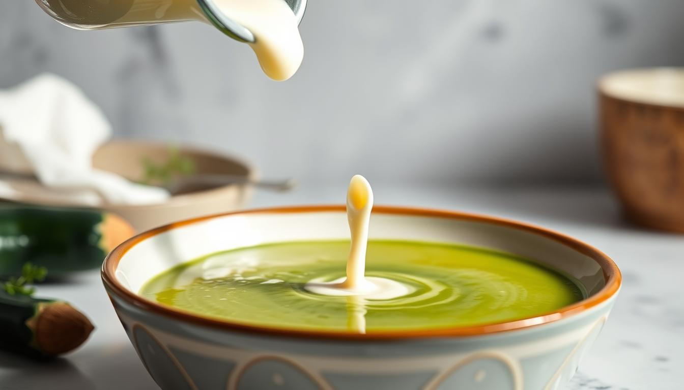 Lait d'amande pour velouté de courgette