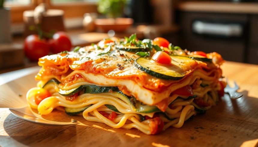 Lasagnes aux légumes et tofu soyeux