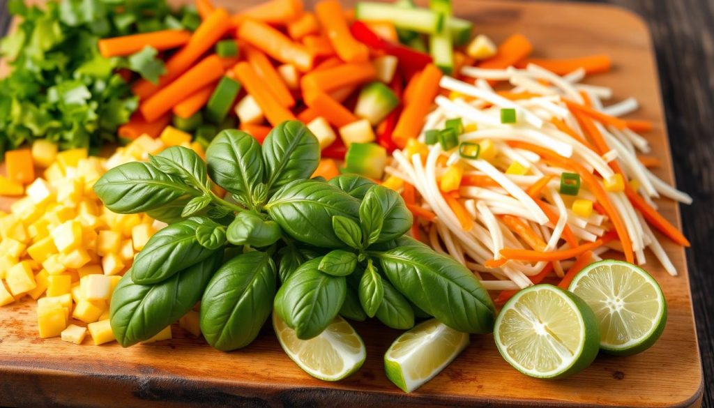Légumes pour bœuf sauté thaïlandais