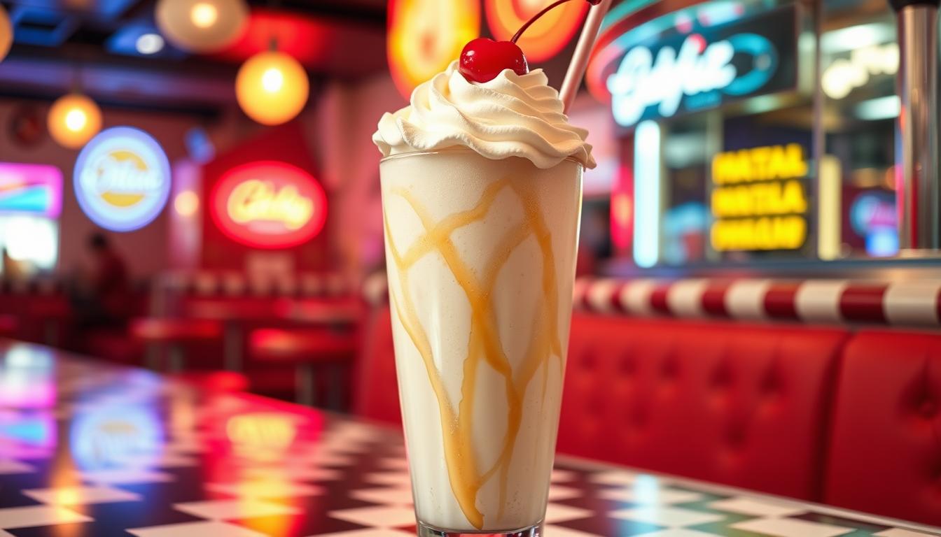 Milkshake vanille façon diner US