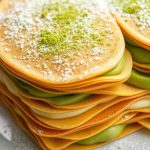 Mille-crêpes matcha décoratif