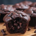 Muffins au chocolat noir délicieux