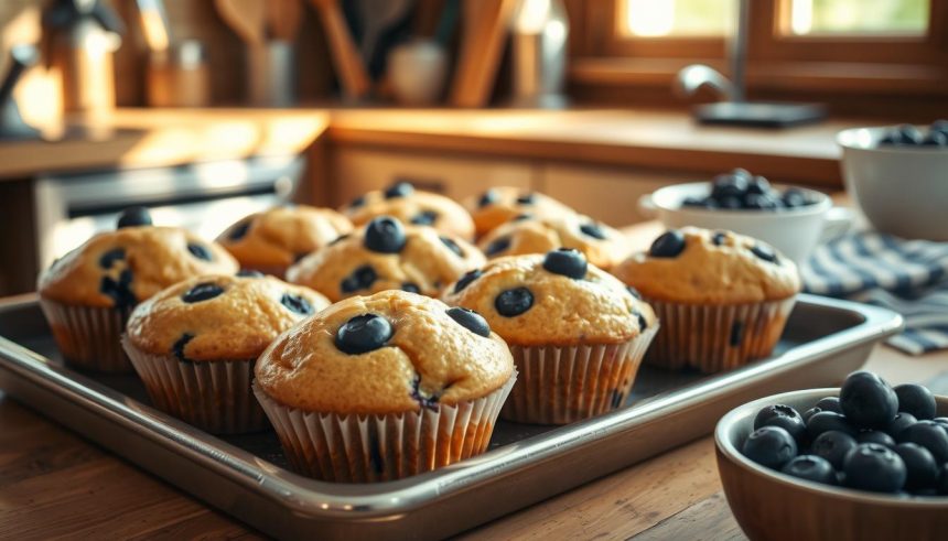 Muffins aux myrtilles healthy
