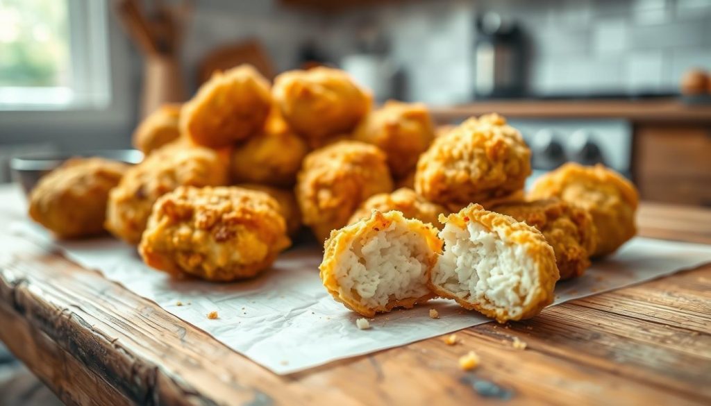 Nuggets croustillants et moelleux préparation