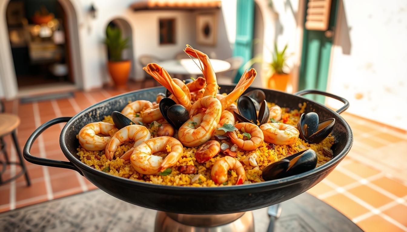 Paella express aux fruits de mer rapide
