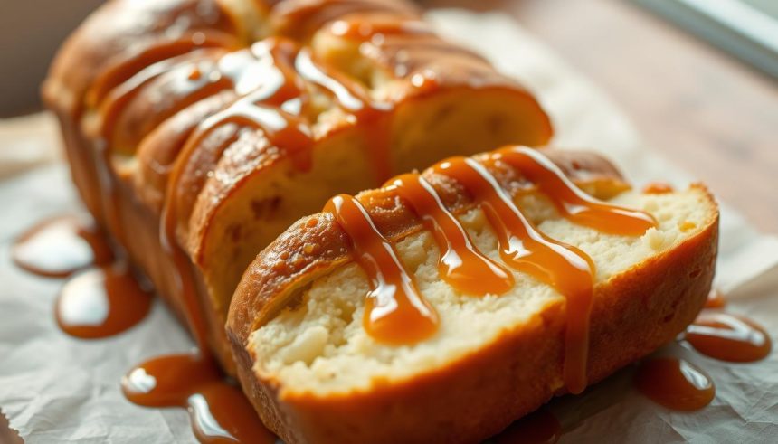 Pain perdu brioché au caramel beurre salé