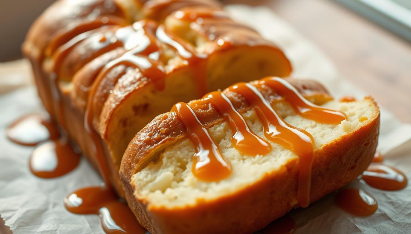 Pain perdu brioché au caramel beurre salé