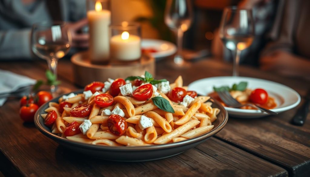 Pâtes à la feta rôtie pour repas entre amis