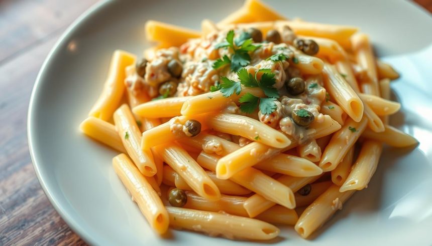 Pâtes au thon et câpres rapides