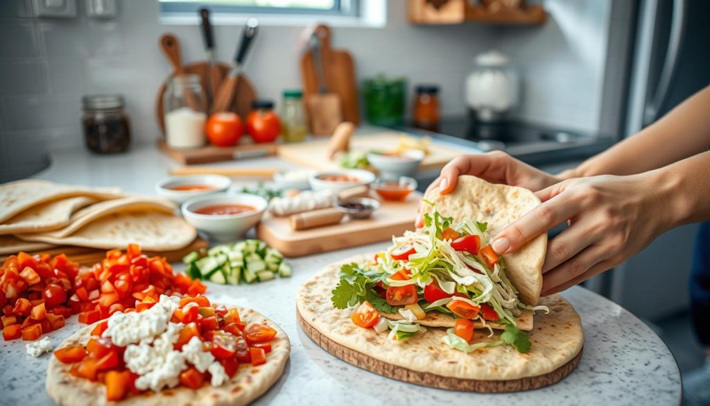 Personnalisation de sandwichs pitas