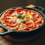 Pizza maison à la poêle préparée facilement