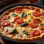 Pizza maison à la poêle technique de cuisson