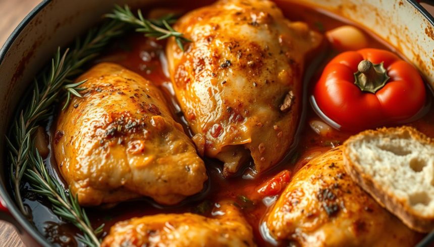 Poulet Basquaise Mijoté traditionnel
