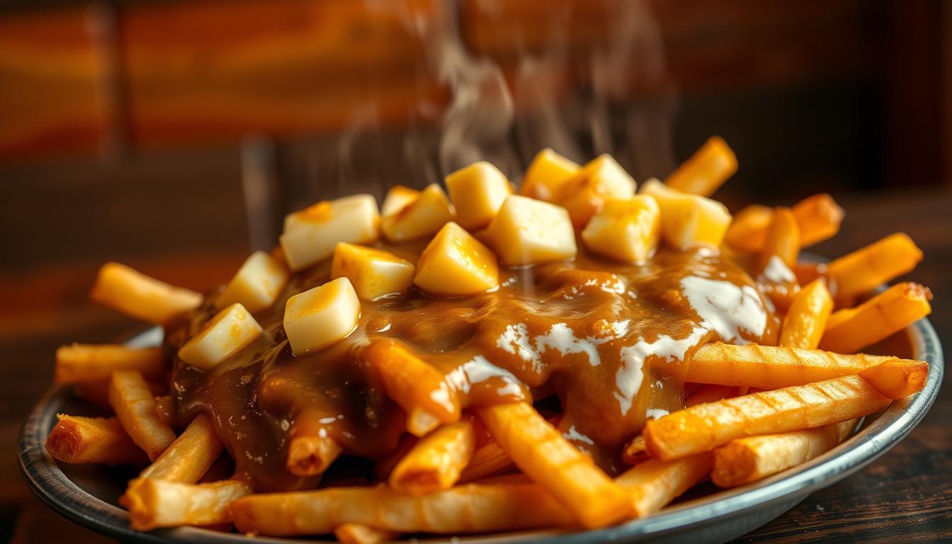 Poutine maison québécoise traditionnelle