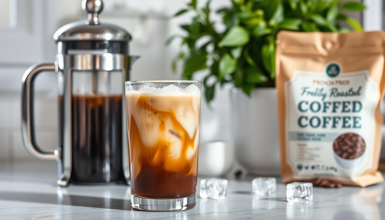 Préparation café glacé maison