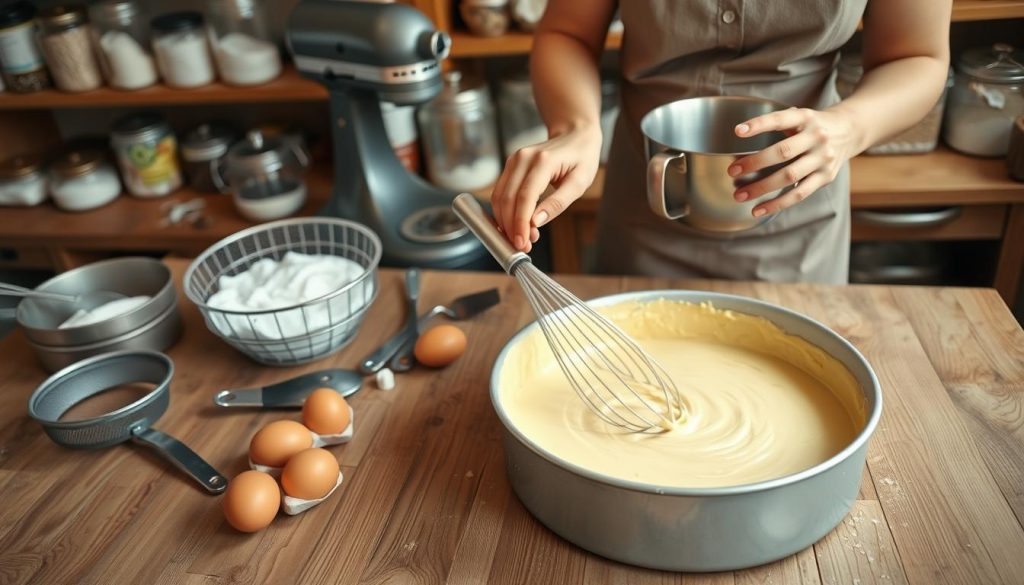 Préparation de la génoise pour bûche traditionnelle Préparation de la génoise pour bûche traditionnelle