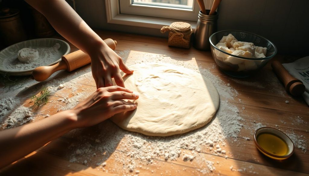 Préparation de la pâte à pizza maison