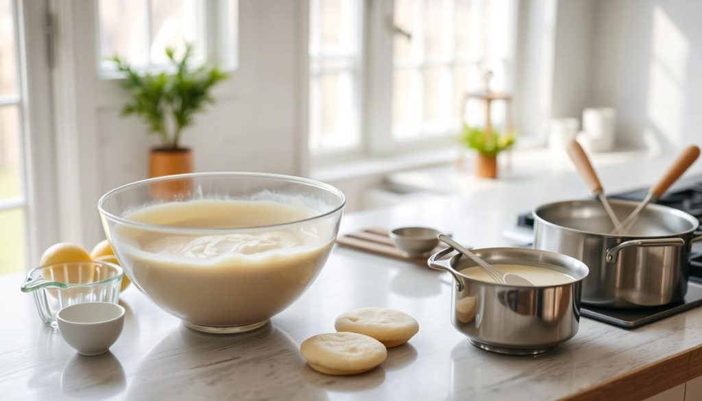 Préparation de pâte à blinis légère