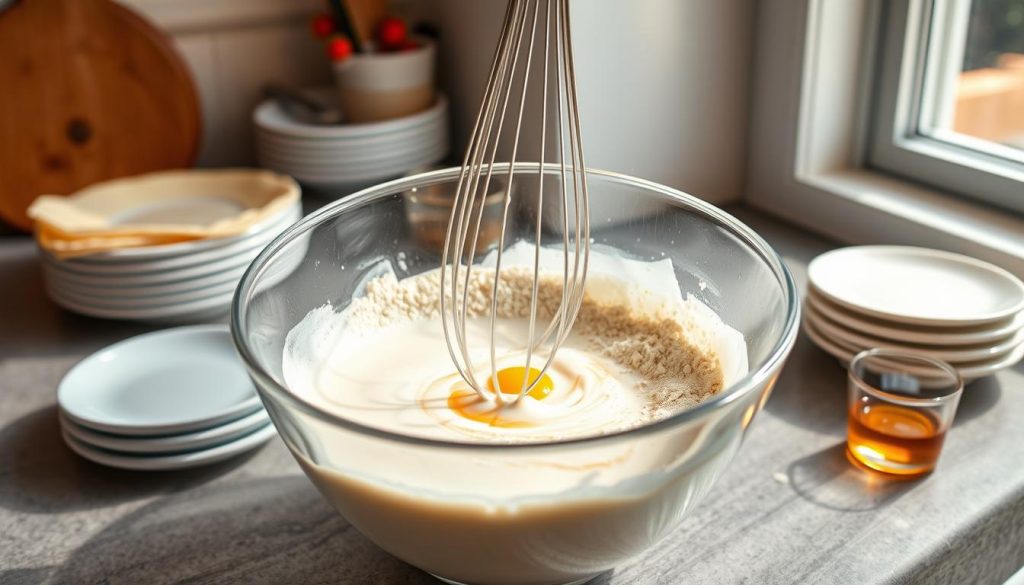 Préparation de pâte à crêpes à la farine d'avoine