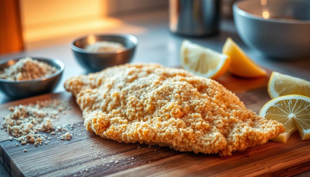 Préparation de poisson pané croustillant Préparation de poisson pané croustillant