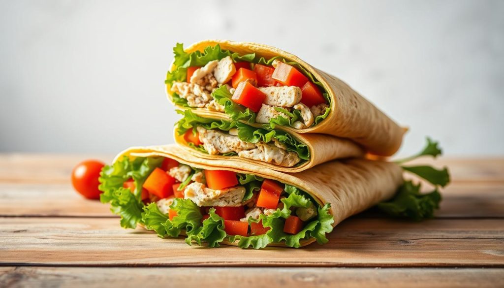 Préparation de wraps à la dinde