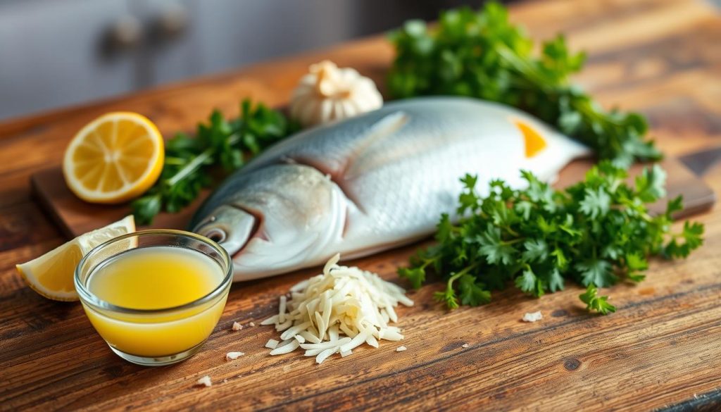 Préparation des ingrédients pour poisson vapeur