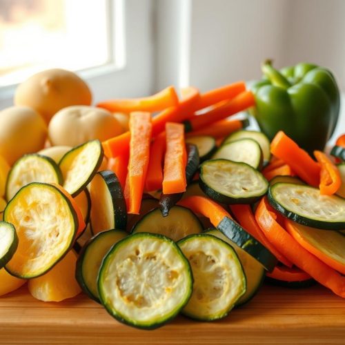 Préparation des légumes pour chips