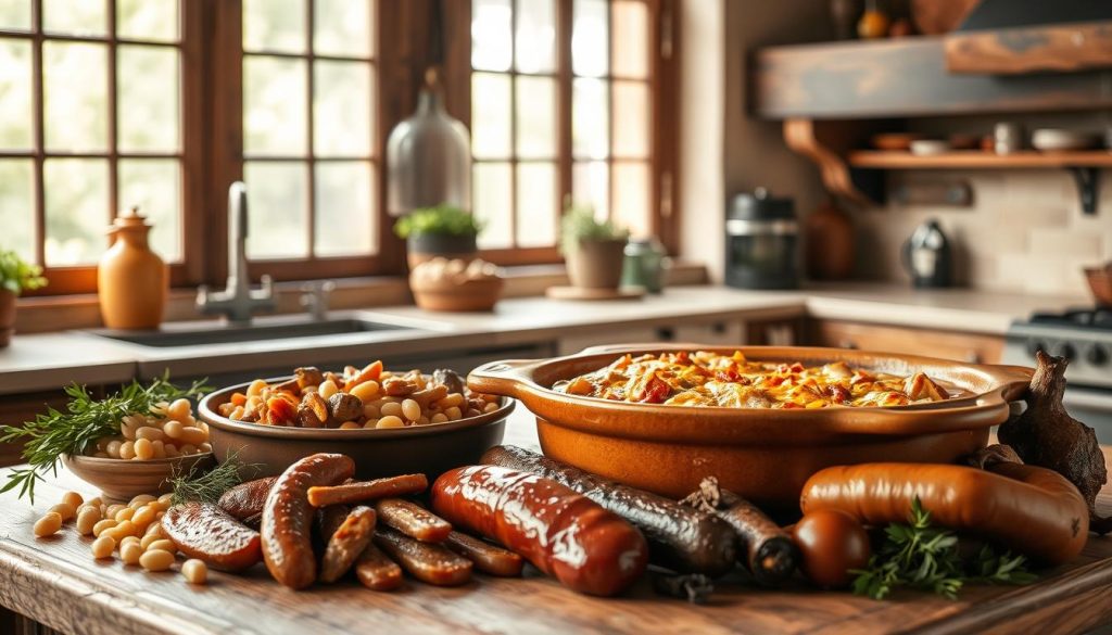 Préparation du cassoulet traditionnel