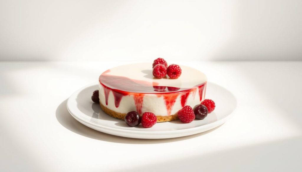 Préparation du cheesecake sans cuisson aux fruits rouges