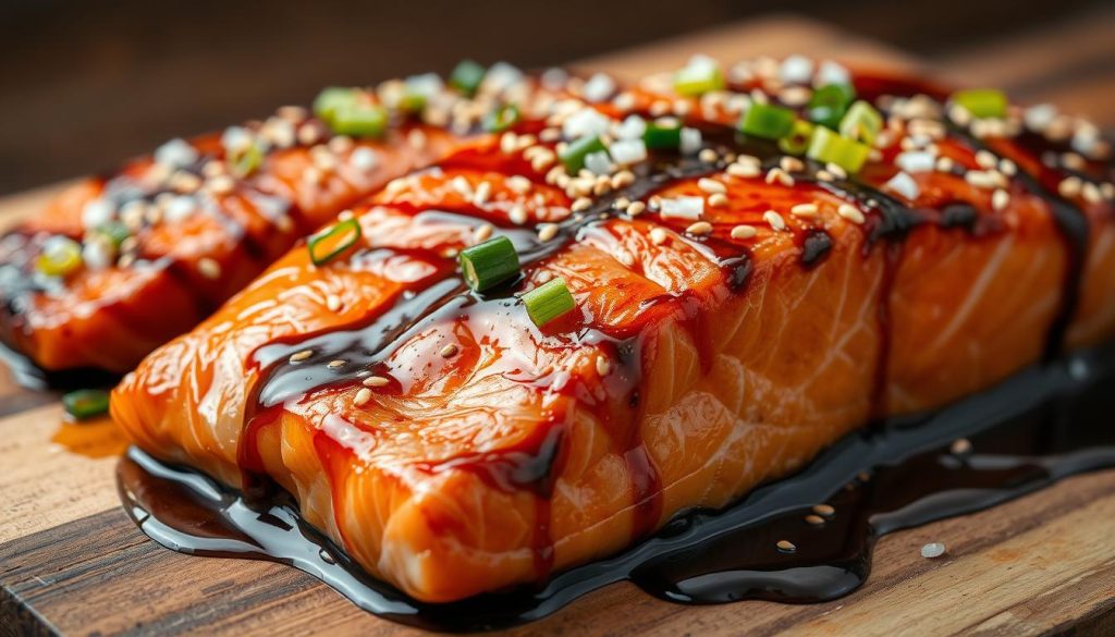 Préparation du saumon laqué sauce soja