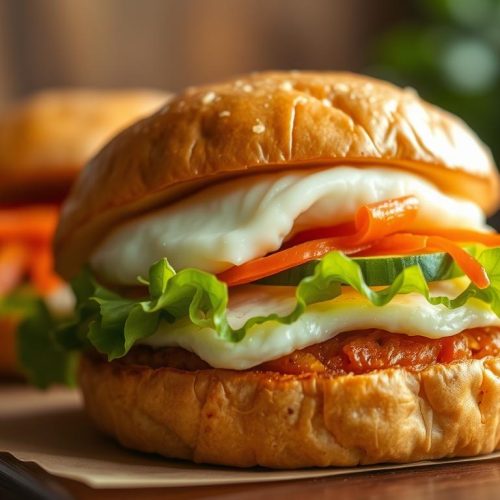 Préparation egg sandwich coréen