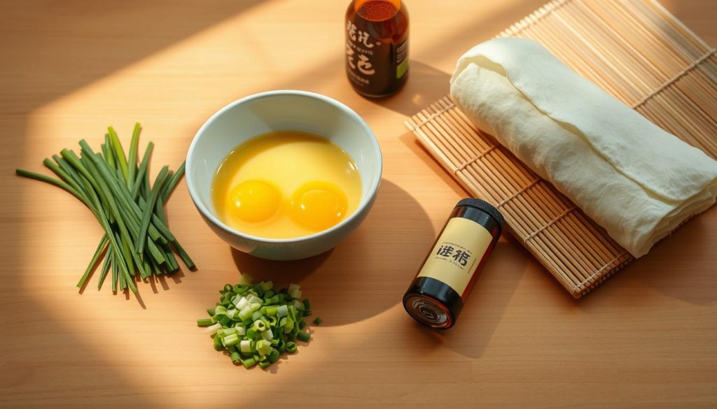 Préparation omelette roulée japonaise Préparation omelette roulée japonaise