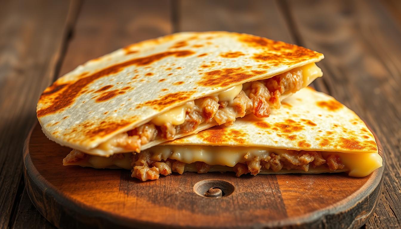 Quesadillas au thon et fromage halal
