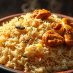 Riz biryani indien au poulet halal