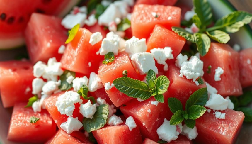 Salade de pastèque feta et menthe d'été