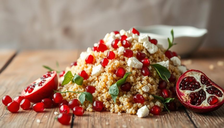 Salade de quinoa avec grenade et feta