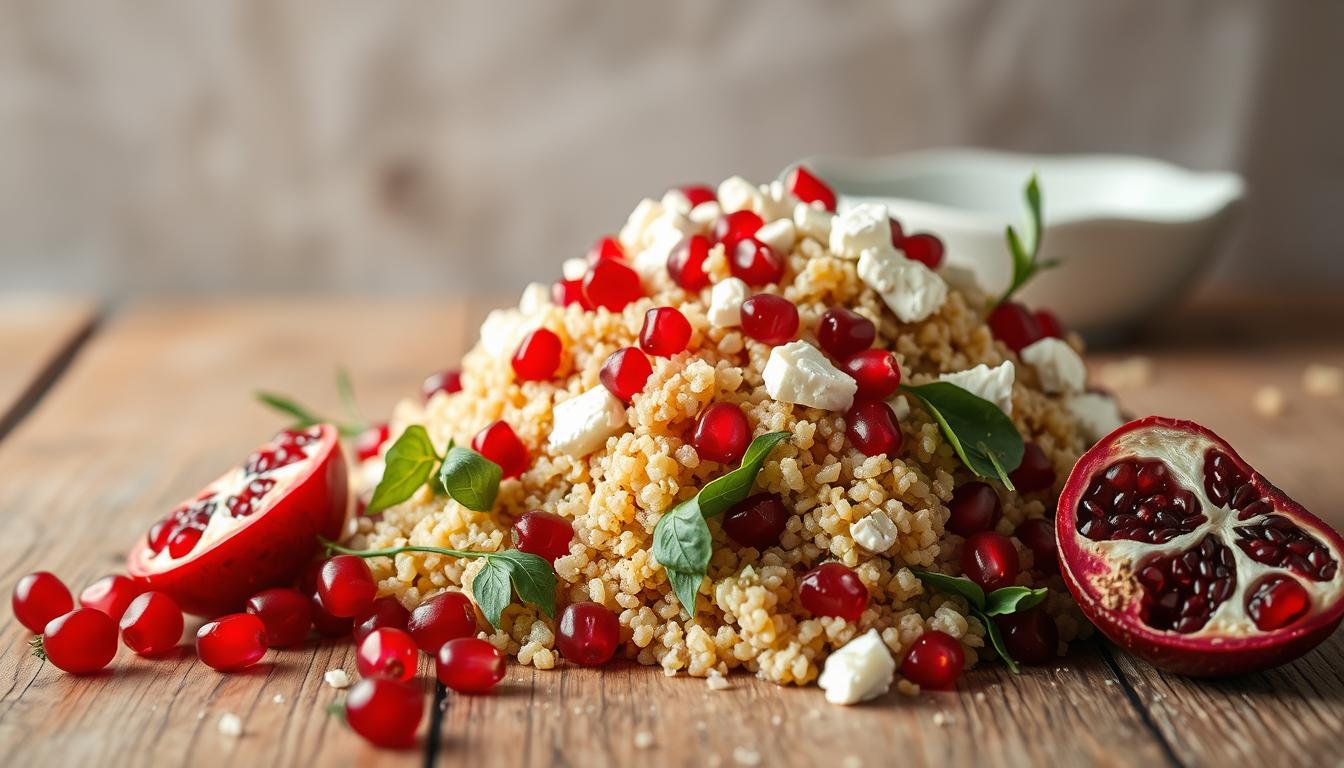 Salade de quinoa avec grenade et feta
